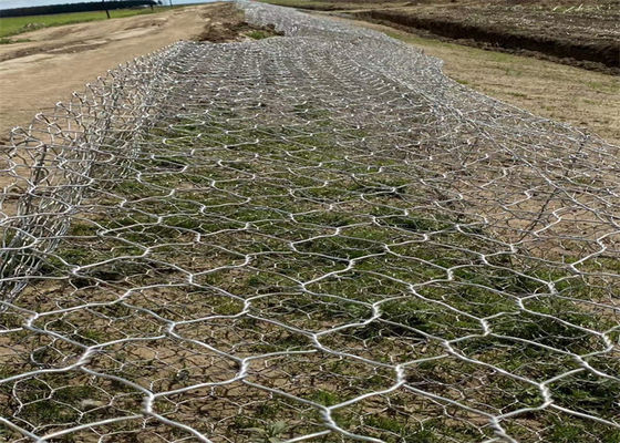 Galfan Gabion box Double Twisted Stone Baskets For Retaining Walls